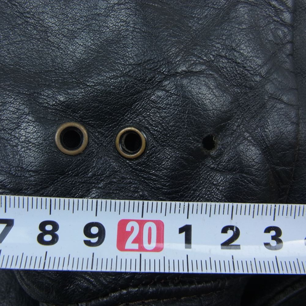 ブルックス 【訳難有】Vintage Single Leather Jacket ヴィンテージ シングル レザー ライダース ジャケット ブラック系【中古】
