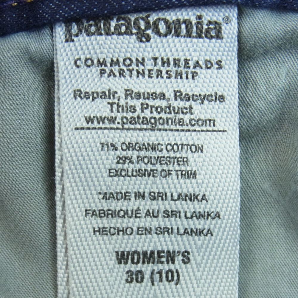 patagonia パタゴニア 15AW 55100 レディース 5ポケット ストレート ストレッチ ローライズ デニム パンツ ジーンズ インディゴブルー系 30【中古】