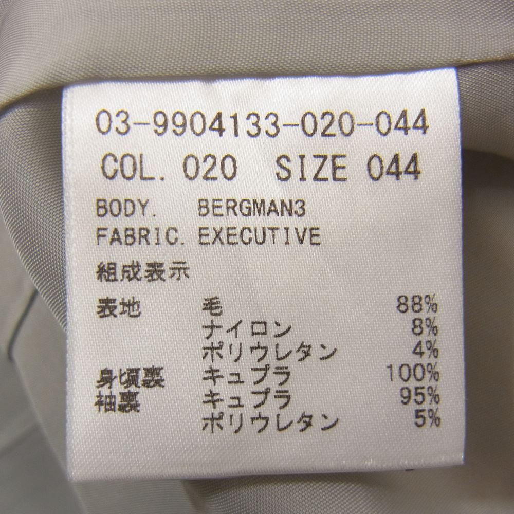 theory セオリー 03-9904133-020-044 LUXE Executive Bergman3 SUPER120s サマ－ウール ピークドラペル テーラードジャケット グレー系 44【中古】