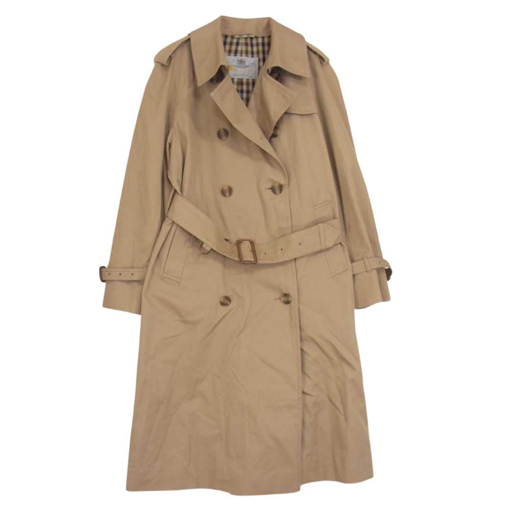 Aquascutum アクアスキュータム 70s~80s ヴィンテージ 030879 裏地チェック トレンチコート ベージュ系 サイズ表記無【中古】