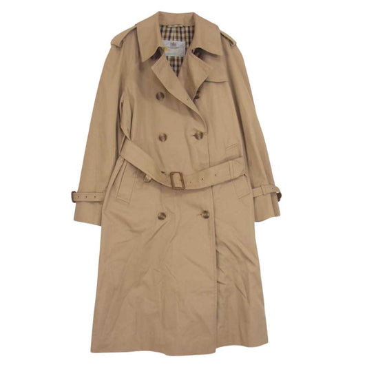 Aquascutum アクアスキュータム 70s~80s ヴィンテージ 030879 裏地チェック トレンチコート ベージュ系 サイズ表記無【中古】