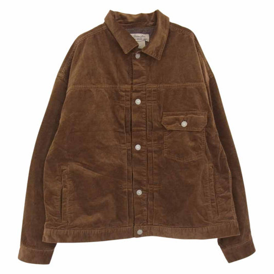 REMI RELIEF レミレリーフ ストレッチ コーデュロイ ジャケット ブラウン系 M【中古】