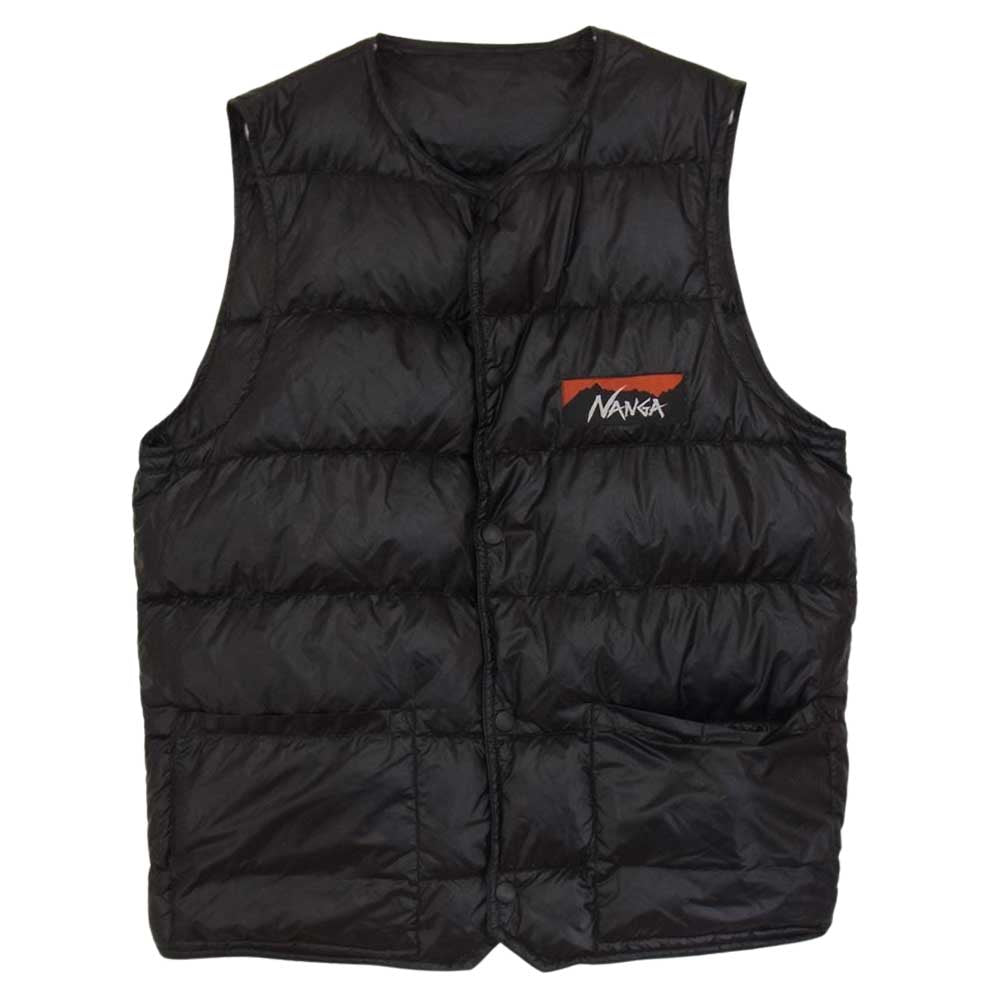NANGA ナンガ CAL O LINE キャルオーライン BLACK HOLE DOWN VEST リバーシブル ダウン ベスト ブラック ブラック系【美品】【中古】