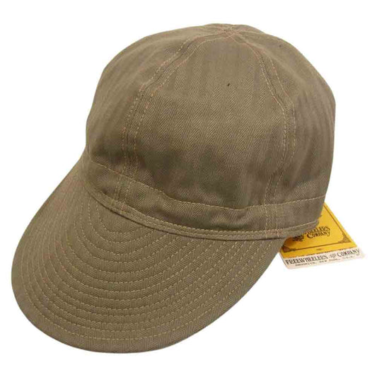 FREEWHEELERS フリーホイーラーズ 2127002 MECHANIC CAP シビリアン ミリタリー スタイル メカニック キャップ カーキ系 S-M【新古品】【未使用】【中古】