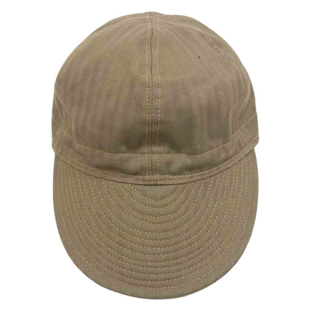 FREEWHEELERS フリーホイーラーズ 2127002 MECHANIC CAP シビリアン ミリタリー スタイル メカニック キャップ カーキ系 S-M【新古品】【未使用】【中古】