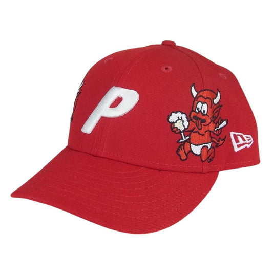 パレス TEMPTATION NEW ERA 59 FIFTY ニューエラ エンジェル デビル エンブロイダリ― P刺繍 キャップ レッド系 7.5【中古】