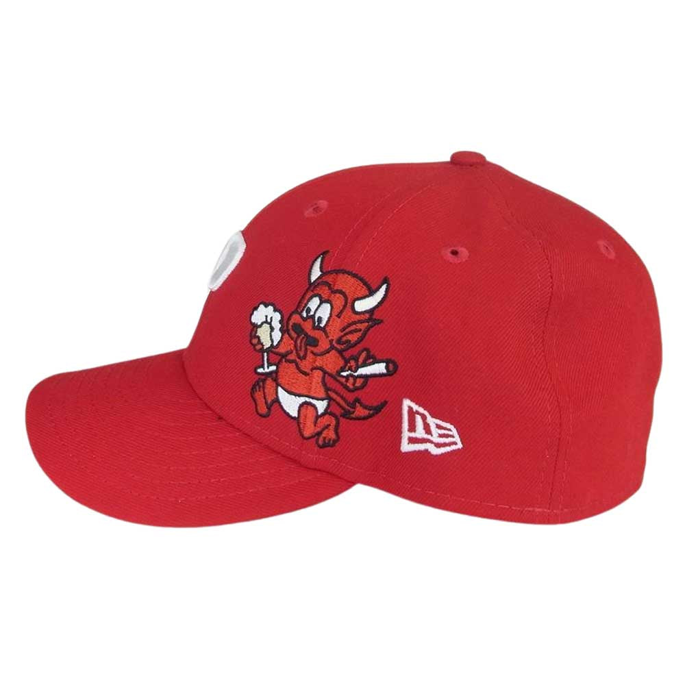 パレス TEMPTATION NEW ERA 59 FIFTY ニューエラ エンジェル デビル エンブロイダリ― P刺繍 キャップ レッド系 7.5【中古】