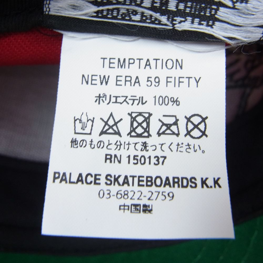 パレス TEMPTATION NEW ERA 59 FIFTY ニューエラ エンジェル デビル エンブロイダリ― P刺繍 キャップ レッド系 7.5【中古】