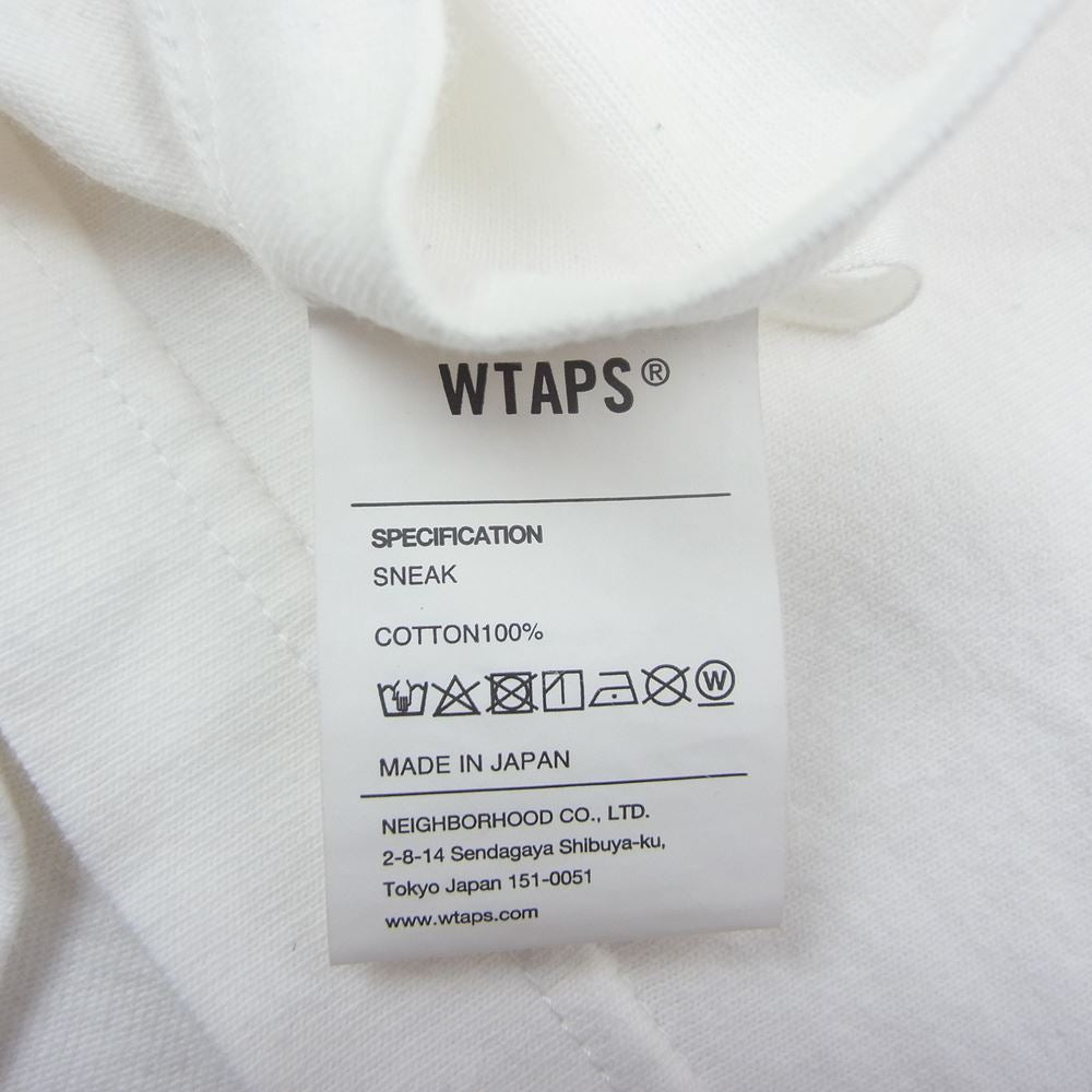 WTAPS ダブルタップス 22SS 221ATDT-STM08S LLW / SS / COTTON LONG LIVE WTAPS ロゴプリント 半袖 Tシャツ ホワイト系 4【中古】