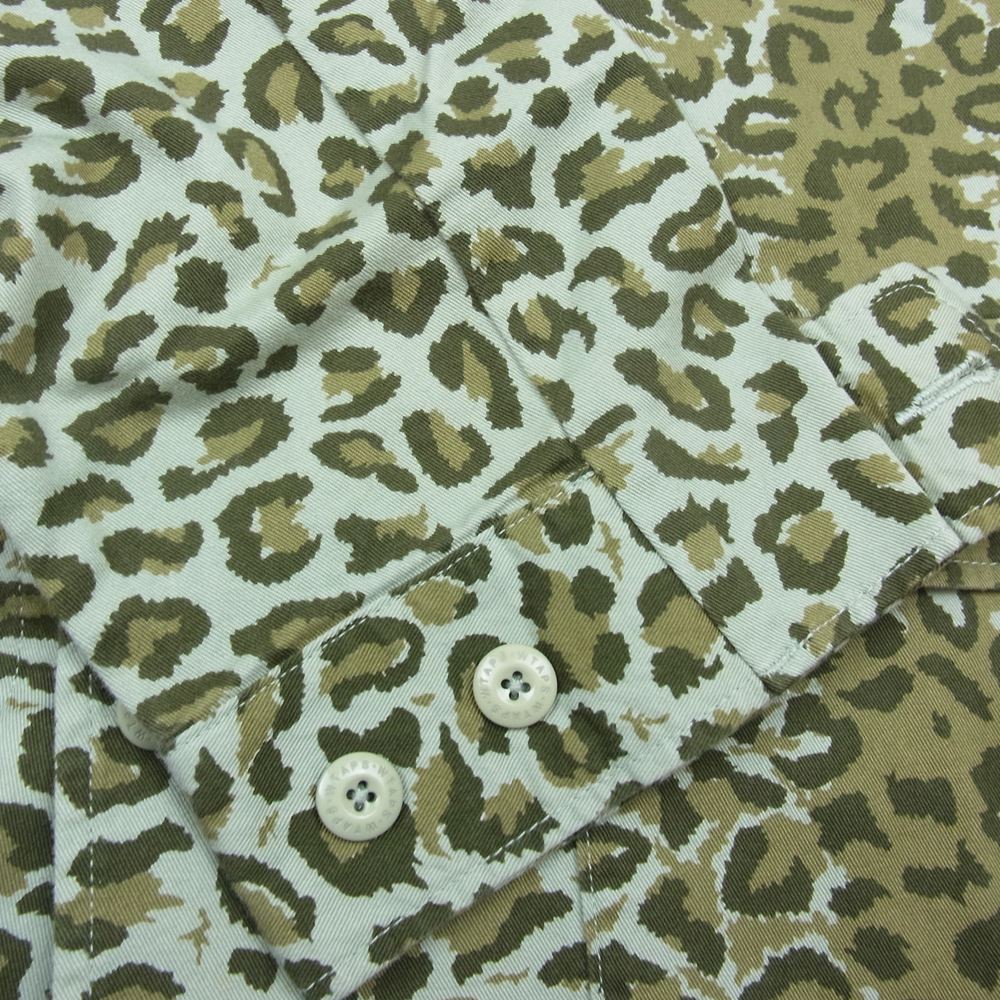 WTAPS ダブルタップス 21SS 211WVDT-SHM02 JUNGLE 01 / LS / COTTON. TWILL. CAMO ジャングル コットンツイル カモ 長袖 アーミー シャツ カーキ系 4【中古】