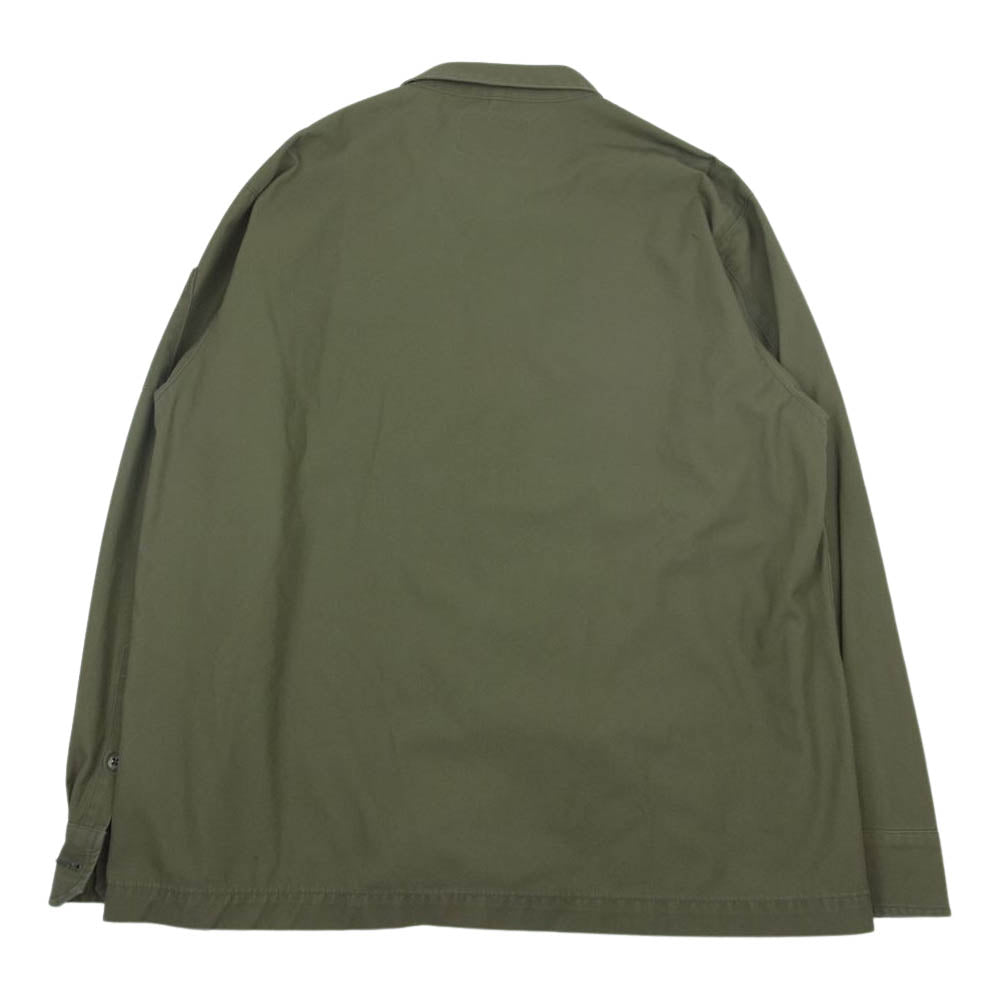 WTAPS ダブルタップス 21SS 211BRDT-SHM02 BUDS / LS / COTTON. TWILL コットンツイル 長袖 アーミー シャツ カーキ系 4【美品】【中古】