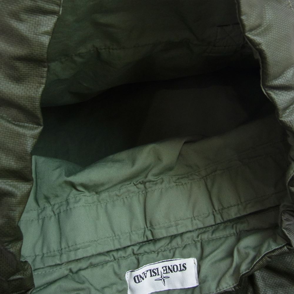 STONE ISLAND ストーンアイランド 751590370 Mussola Gommata backpack ロゴワッペン バックパック リュック カーキ系【中古】