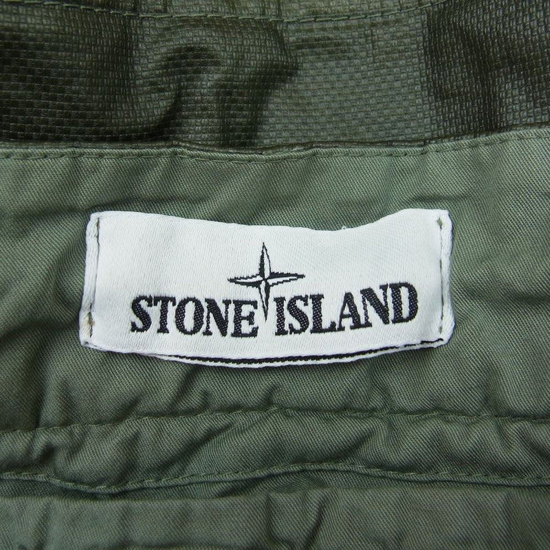 STONE ISLAND ストーンアイランド 751590370 Mussola Gommata backpack ロゴワッペン バックパック リュック カーキ系【中古】