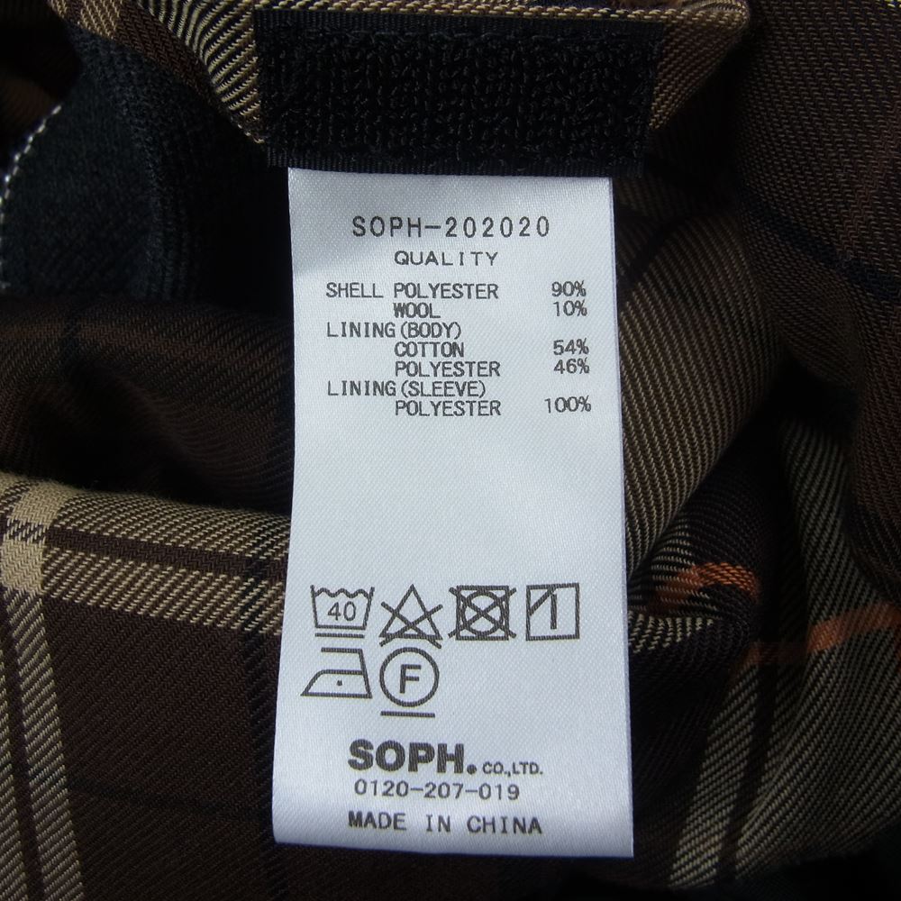 SOPHNET. ソフネット SOPH-202020 NEW BURGHLEY JACKET SOLOTEX ニューバーレー ジャケット コート グレー系 M【美品】【中古】