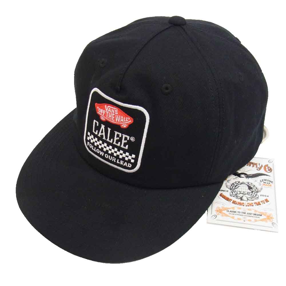 CALEE キャリー 22AW CL-002VANS 122C1160199 VANS FOL Wappen cap バンズ ワッペン キャップ ブラック系 F【新古品】【未使用】【中古】