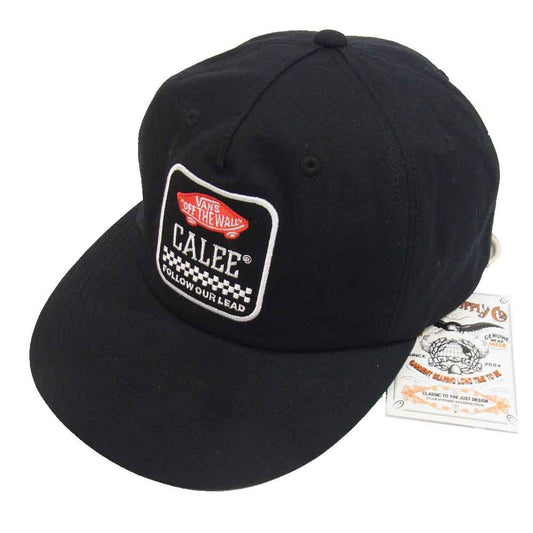 CALEE キャリー 22AW CL-002VANS 122C1160199 VANS FOL Wappen cap バンズ ワッペン キャップ ブラック系 F【新古品】【未使用】【中古】