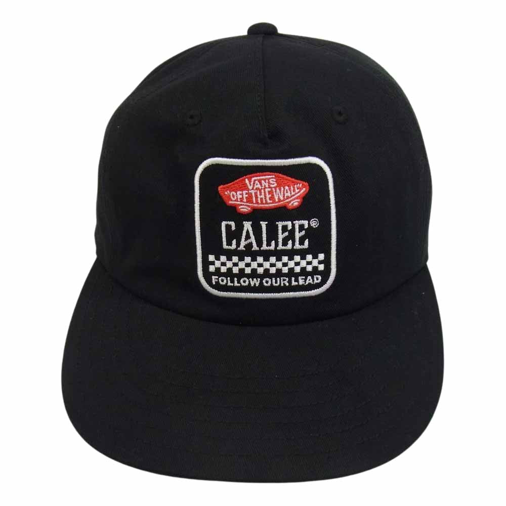 CALEE キャリー 22AW CL-002VANS 122C1160199 VANS FOL Wappen cap バンズ ワッペン キャップ ブラック系 F【新古品】【未使用】【中古】