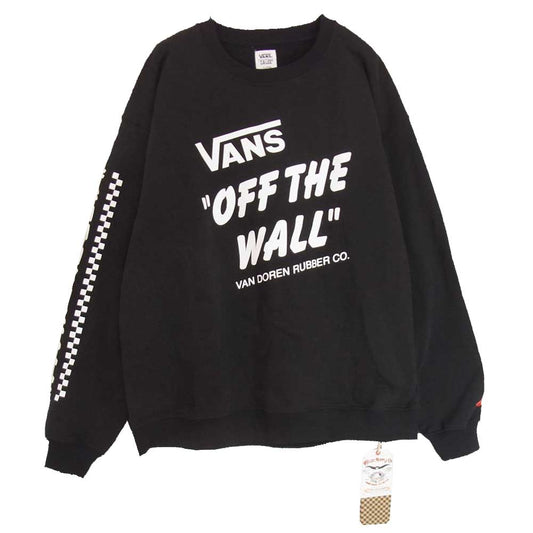 CALEE キャリー 22AW CL-003VANS 122C1040399 VANS Drop shoulder crew neck sweat バンズ ドロップショルダー クルーネック スウェット トレーナー ブラック系 XL【新古品】【未使用】【中古】