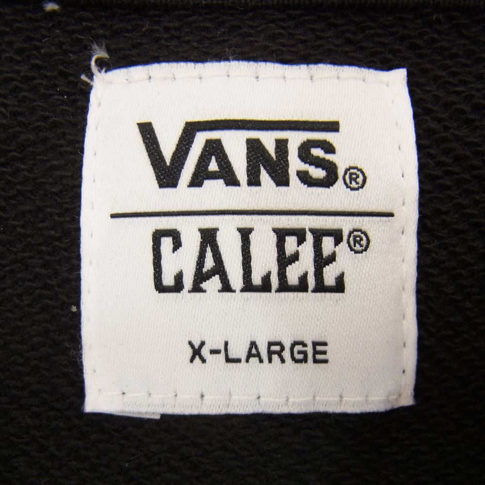 CALEE キャリー 22AW CL-003VANS 122C1040399 VANS Drop shoulder crew neck sweat バンズ ドロップショルダー クルーネック スウェット トレーナー ブラック系 XL【新古品】【未使用】【中古】