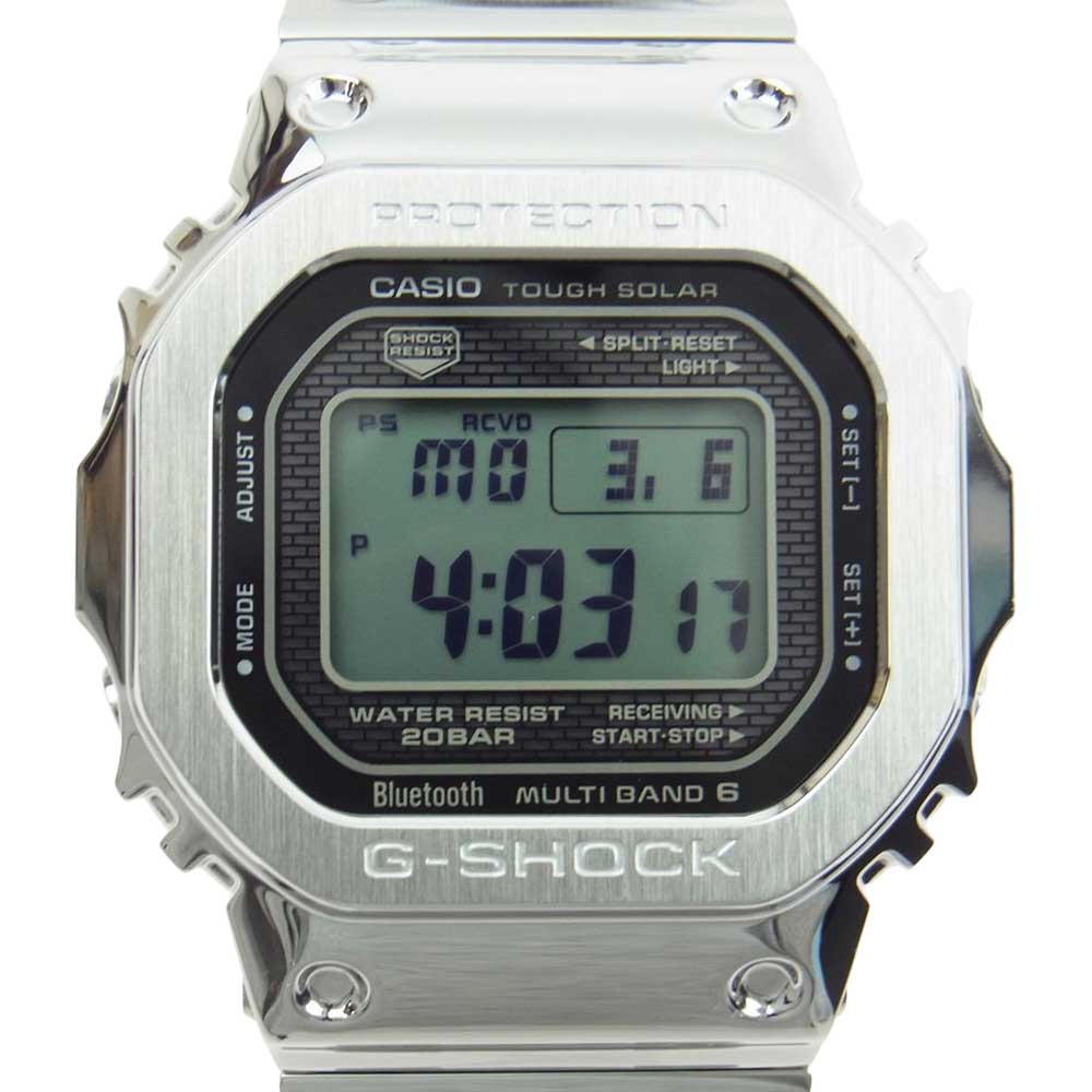 CASIO G-SHOCK カシオ ジーショック GMW-B5000D-1JF FULL METAL フルメタル シルバー 電波ソーラー ウォッチ 腕時計 シルバー系【新古品】【未使用】【中古】