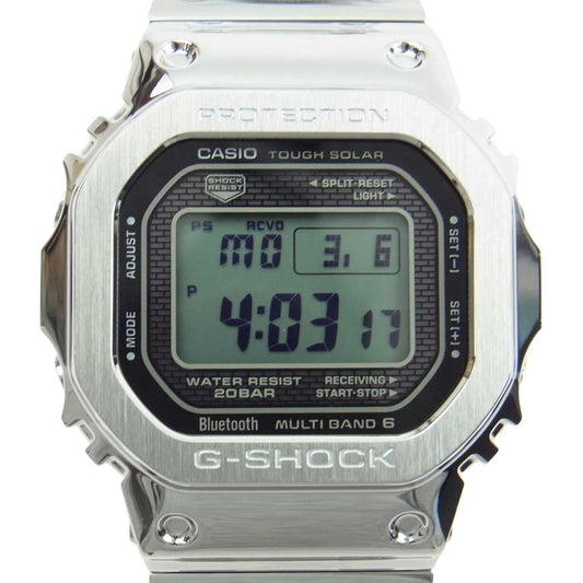 CASIO G-SHOCK カシオ ジーショック GMW-B5000D-1JF FULL METAL フルメタル シルバー 電波ソーラー ウォッチ 腕時計 シルバー系【新古品】【未使用】【中古】