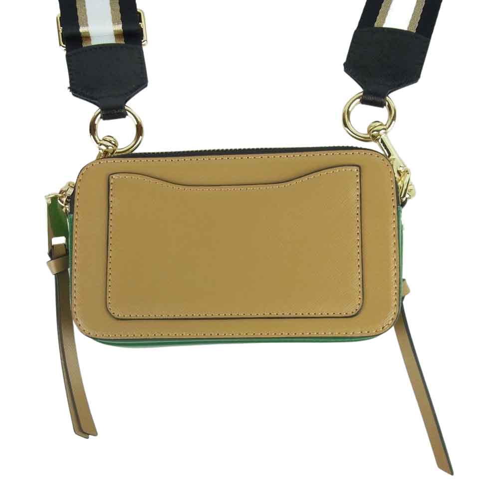 MARC JACOBS マークジェイコブス M0012007-288 SNAPSHOT スナップショット アイコン クロスボディ ショルダー バッグ ライトブラウン系 グリーン系 288【極上美品】【中古】