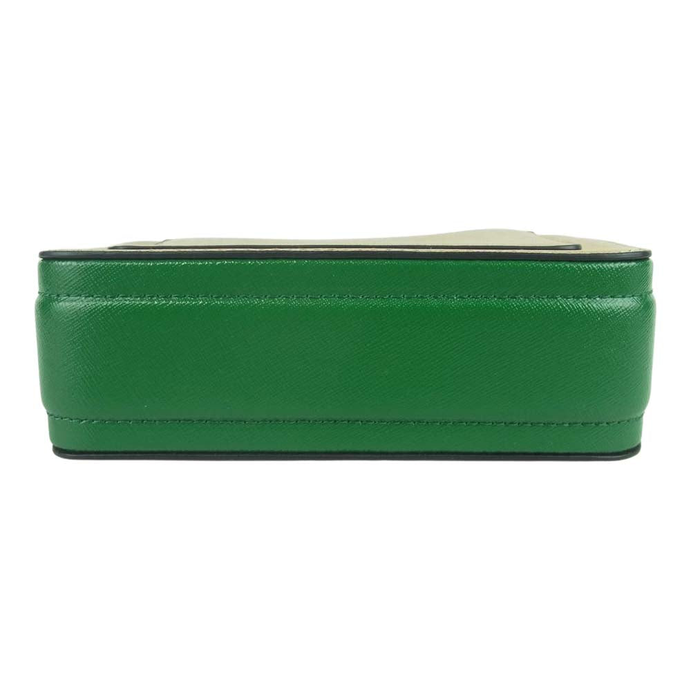 MARC JACOBS マークジェイコブス M0012007-288 SNAPSHOT スナップショット アイコン クロスボディ ショルダー バッグ ライトブラウン系 グリーン系 288【極上美品】【中古】