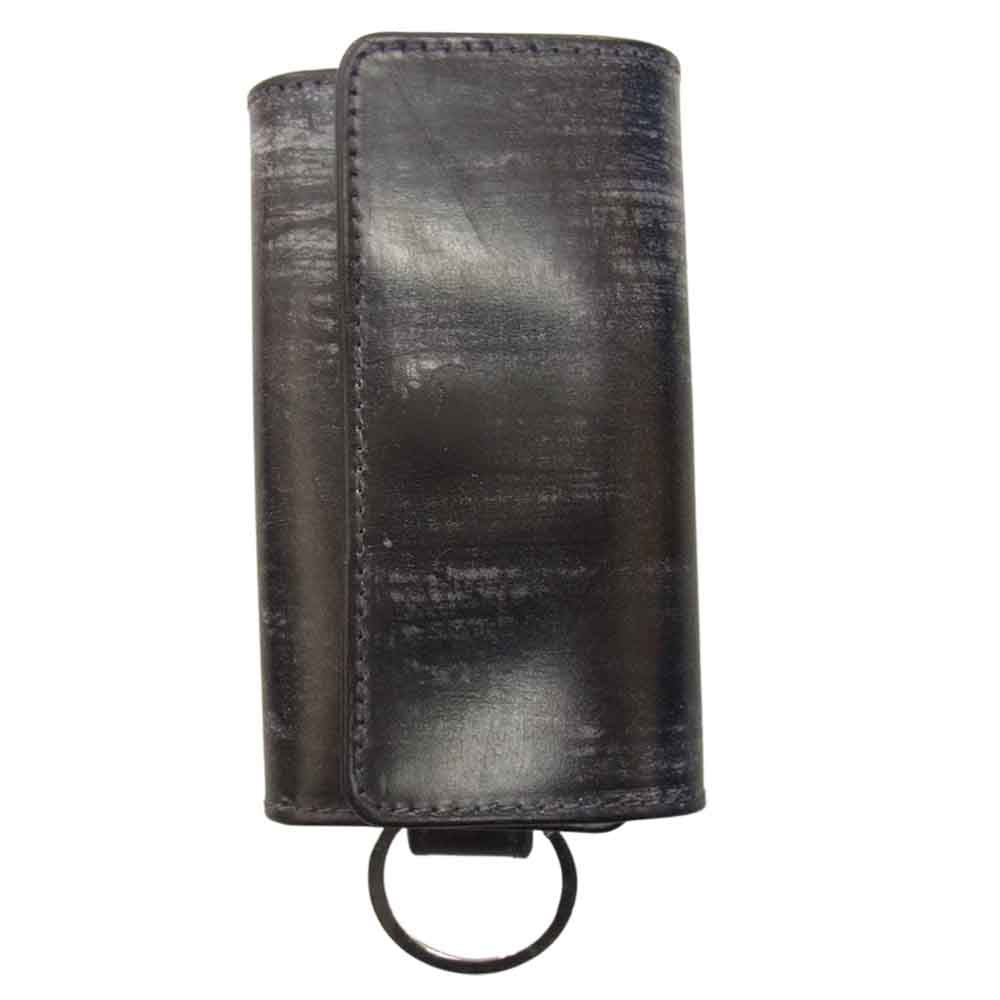 WHITE HOUSE COX ホワイトハウスコックス S9692 BRIDLE LEATHER KEY CASE WITH RING ブライドルレザー 6連 キーケース ダークグレー系【極上美品】【中古】