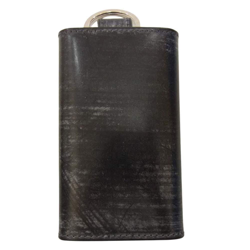 WHITE HOUSE COX ホワイトハウスコックス S9692 BRIDLE LEATHER KEY CASE WITH RING ブライドルレザー 6連 キーケース ダークグレー系【極上美品】【中古】