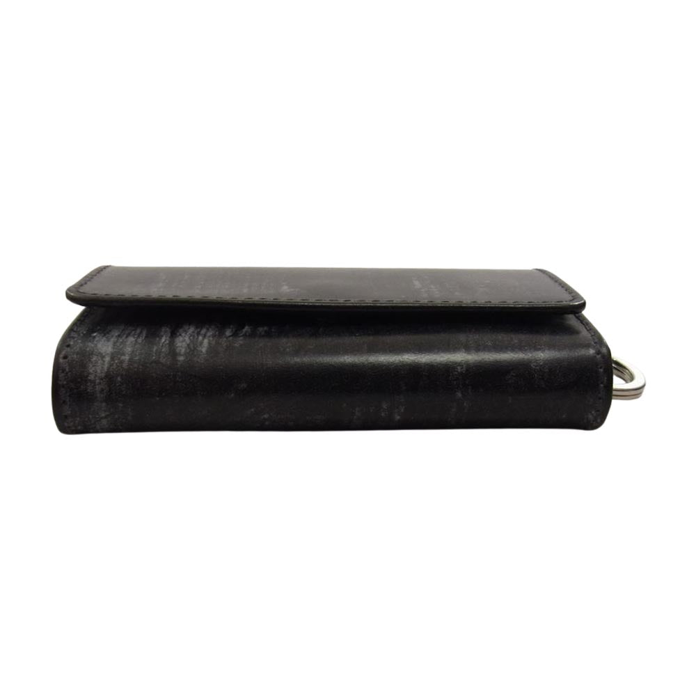 WHITE HOUSE COX ホワイトハウスコックス S9692 BRIDLE LEATHER KEY CASE WITH RING ブライドルレザー 6連 キーケース ダークグレー系【極上美品】【中古】