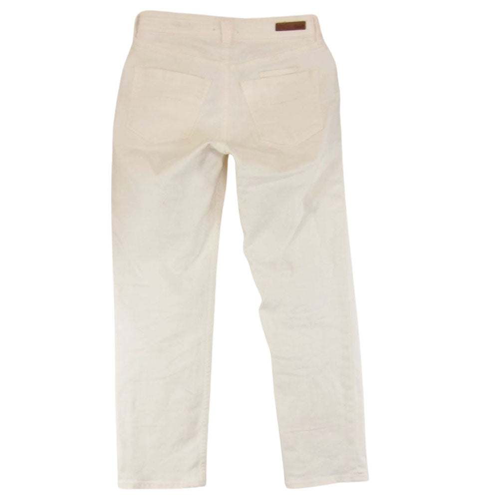 YANUK ヤヌーク 57191018 SpillProof加工 スリムテーパード パンツ ホワイト系 24【中古】