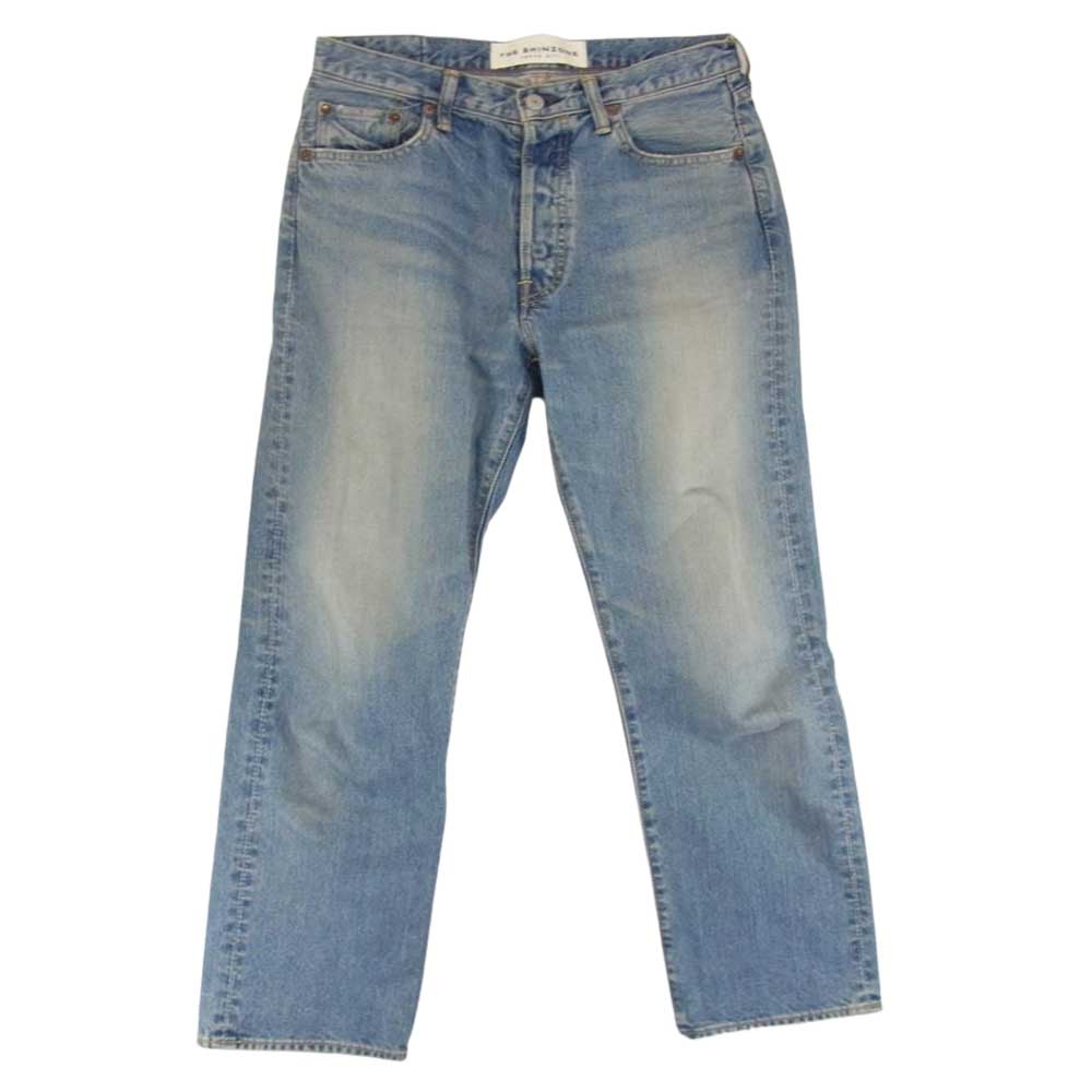 ザ シンゾーン STRAIGHT DENIM ウォッシュ加工 ストレート デニム パンツ インディゴブルー系 38【中古】