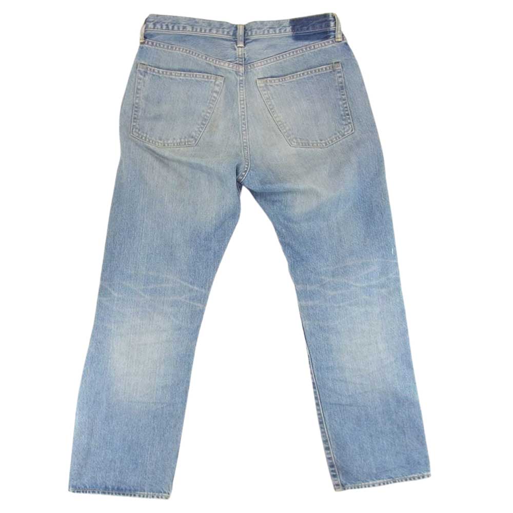 ザ シンゾーン STRAIGHT DENIM ウォッシュ加工 ストレート デニム パンツ インディゴブルー系 38【中古】
