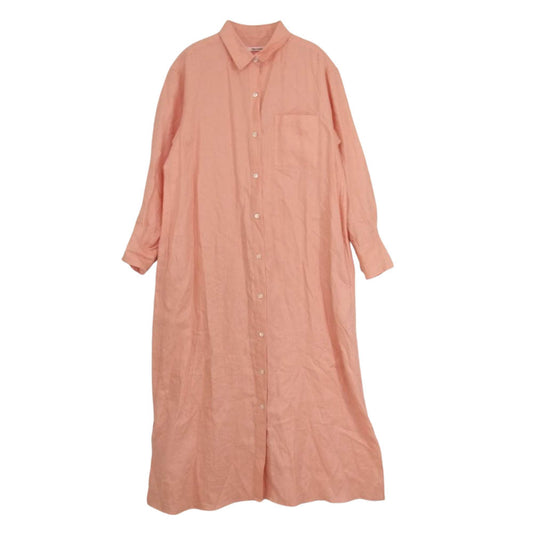 ウィムガゼット WGZ1021409A0007 リネン シャツ ワンピース オレンジ系 36【中古】
