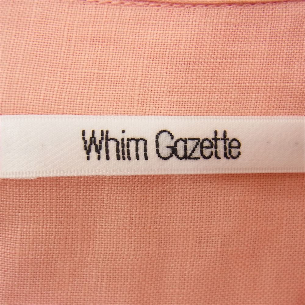 ウィムガゼット WGZ1021409A0007 リネン シャツ ワンピース オレンジ系 36【中古】