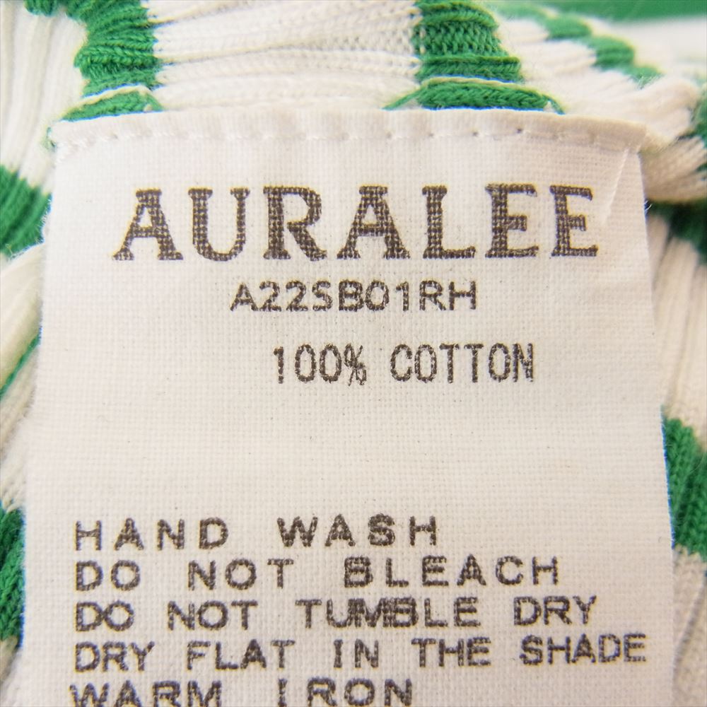 AURALEE オーラリー A22SB01RH  Ron Herman ロンハーマン RIB BOAT NECK L/S TEE リブカットソー グリーン系 1【中古】