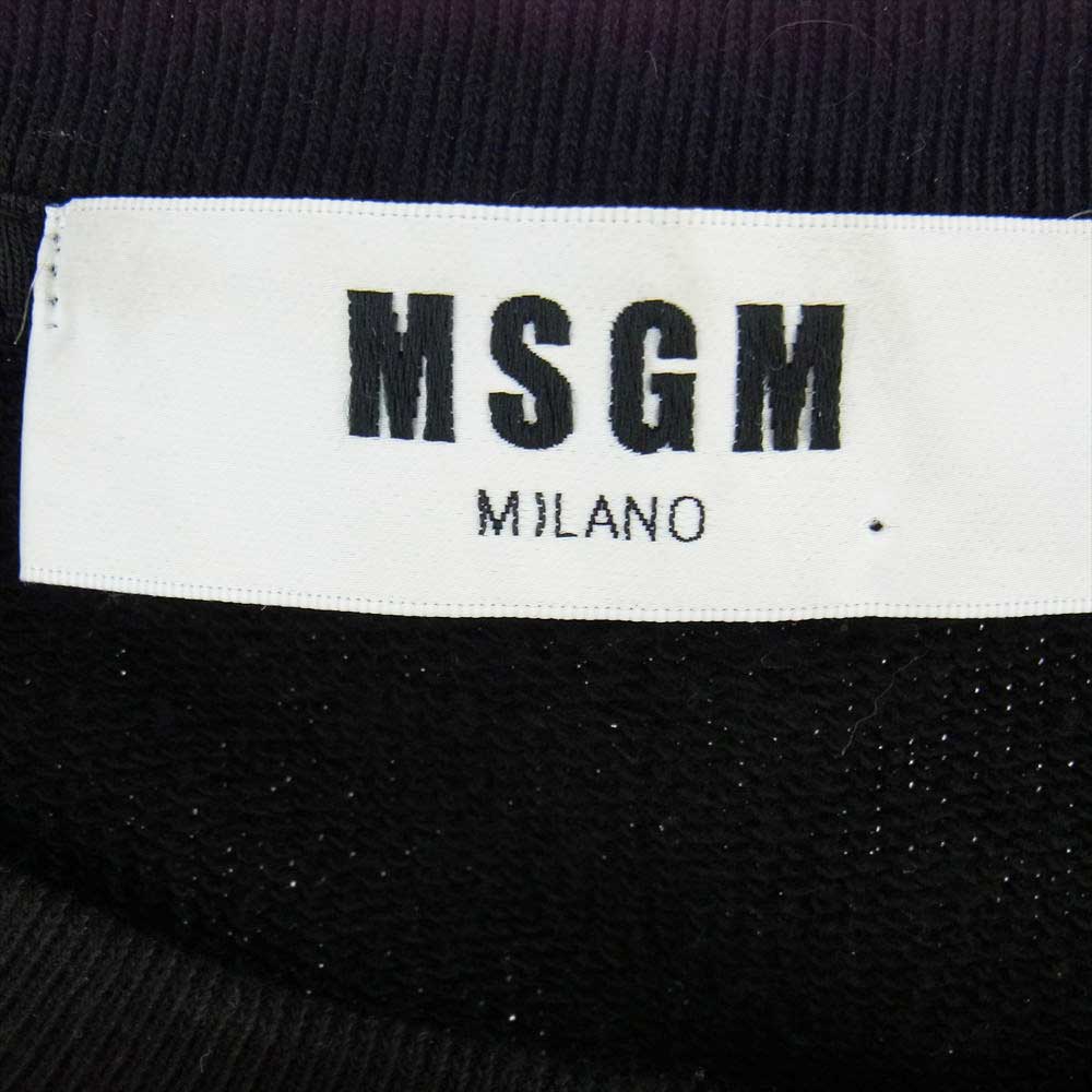 MSGM エムエスジーエム 2640MM68 BOX LOGO SWEAT ボックスロゴ クルーネック スウェット トレーナー ブラック系 S【中古】