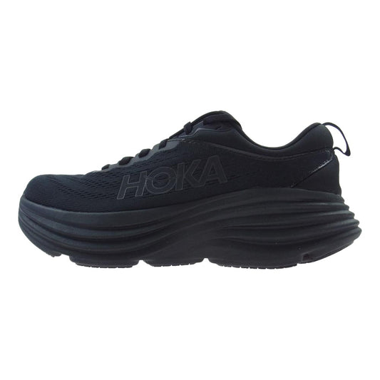 HOKA ONE ONE ホカ オネオネ W BONDI 8 1127952 ボンダイ8 スニーカー ランニングシューズ ブラック系 23.5cm【極上美品】【中古】