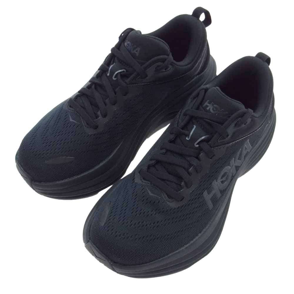 HOKA ONE ONE ホカ オネオネ W BONDI 8 1127952 ボンダイ8 スニーカー ランニングシューズ ブラック系 23.5cm【極上美品】【中古】