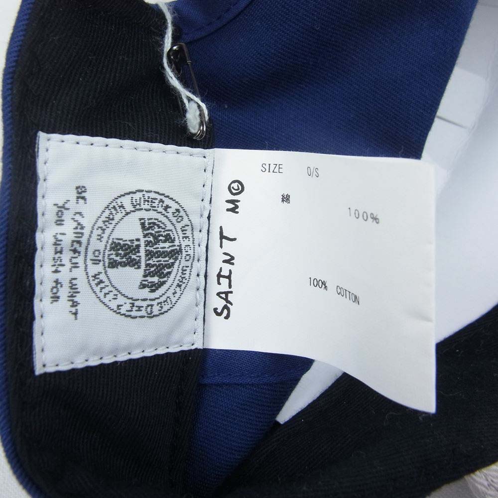 セントマイケル 22SS SM-S22-0000-056 BLESSING CAP ロゴ刺繍 キャップ ネイビー系 O/S【極上美品】【中古】