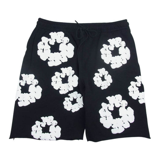 READY MADE レディメイド 22AW RM-K01-0000-132 DENIM TEARS CTNWR SW SHORTS MNS デニムティアーズ スウェット ショーツ ハーフパンツ ブラック系 L【美品】【中古】