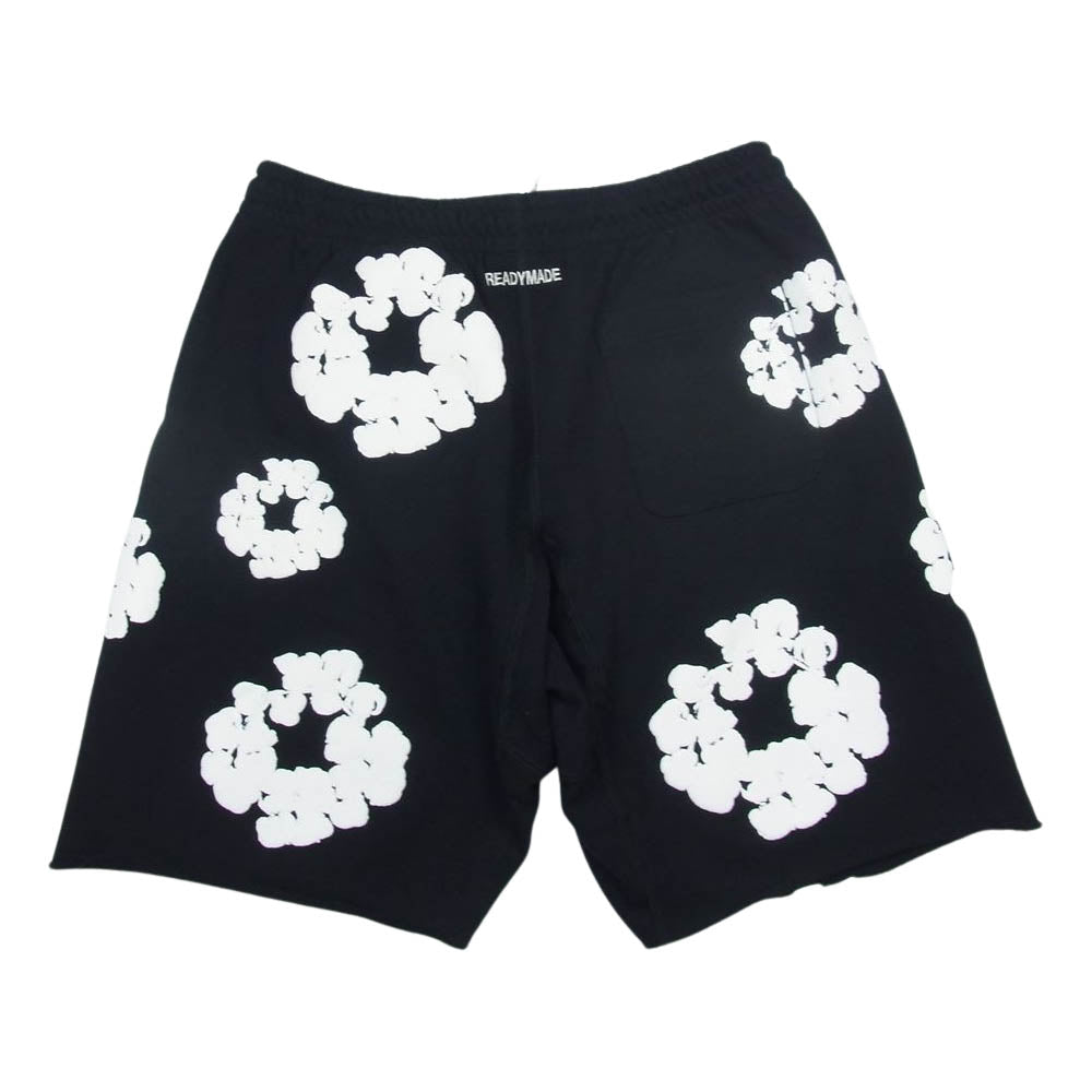 READY MADE レディメイド 22AW RM-K01-0000-132 DENIM TEARS CTNWR SW SHORTS MNS デニムティアーズ スウェット ショーツ ハーフパンツ ブラック系 L【美品】【中古】