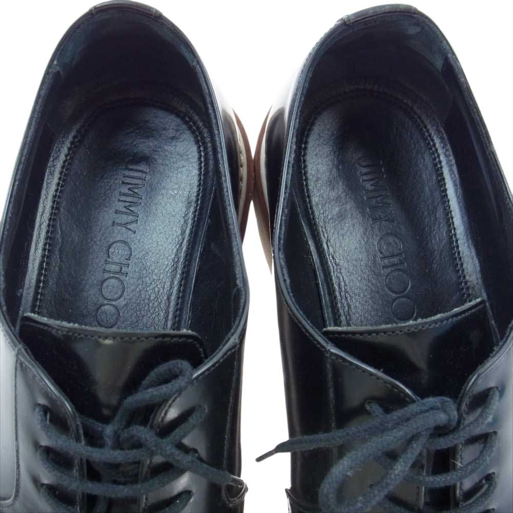 JIMMY CHOO ジミーチュウ プレーントゥ ドレス シューズ ブラック系 41【中古】
