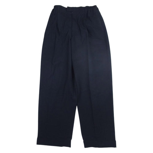 COMME des GARCONS HOMME PLUS コムデギャルソンオムプリュス AD1991 PP-11004M 90s ヴィンテージ イージー ウール スラックスパンツ ネイビー系 M【中古】