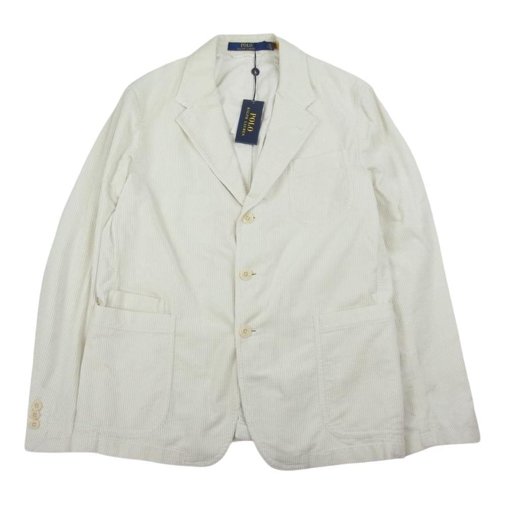 POLO RALPH LAUREN ポロ・ラルフローレン コーデュロイ 3B テーラードジャケット オフホワイト系 L【極上美品】【中古】