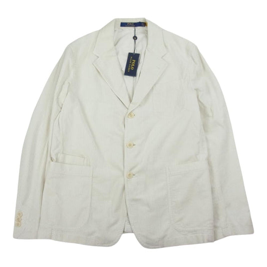 POLO RALPH LAUREN ポロ・ラルフローレン コーデュロイ 3B テーラードジャケット オフホワイト系 L【極上美品】【中古】