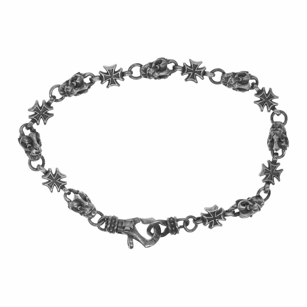 DEAL DESIGN ディールデザイン クロス ライオン リンク ブレスレット シルバー系【中古】