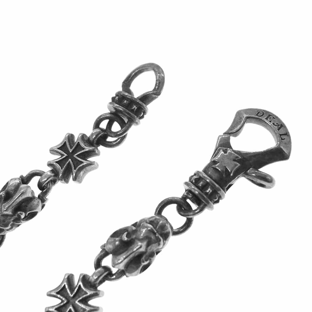 DEAL DESIGN ディールデザイン クロス ライオン リンク ブレスレット シルバー系【中古】