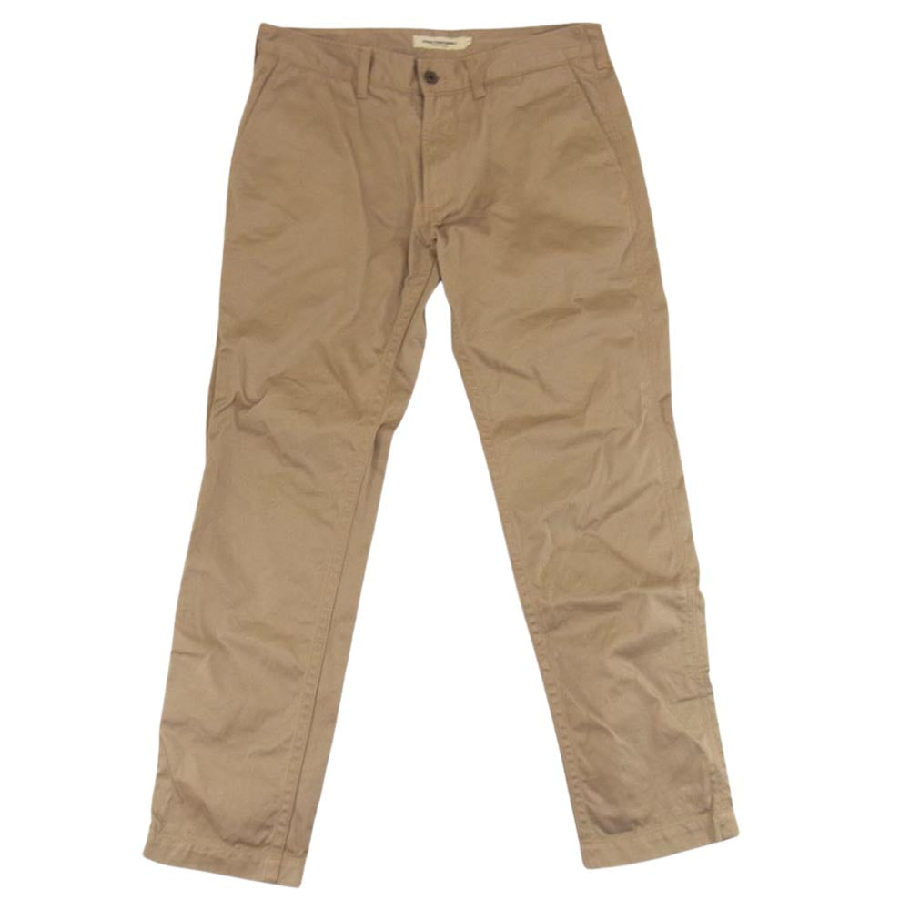 FOB FACTORY エフオービーファクトリー F0444 FUSION TROUSERS ナロー フュージョントラウザー チノパン テーパードパンツ ベージュ ベージュ系 L【中古】