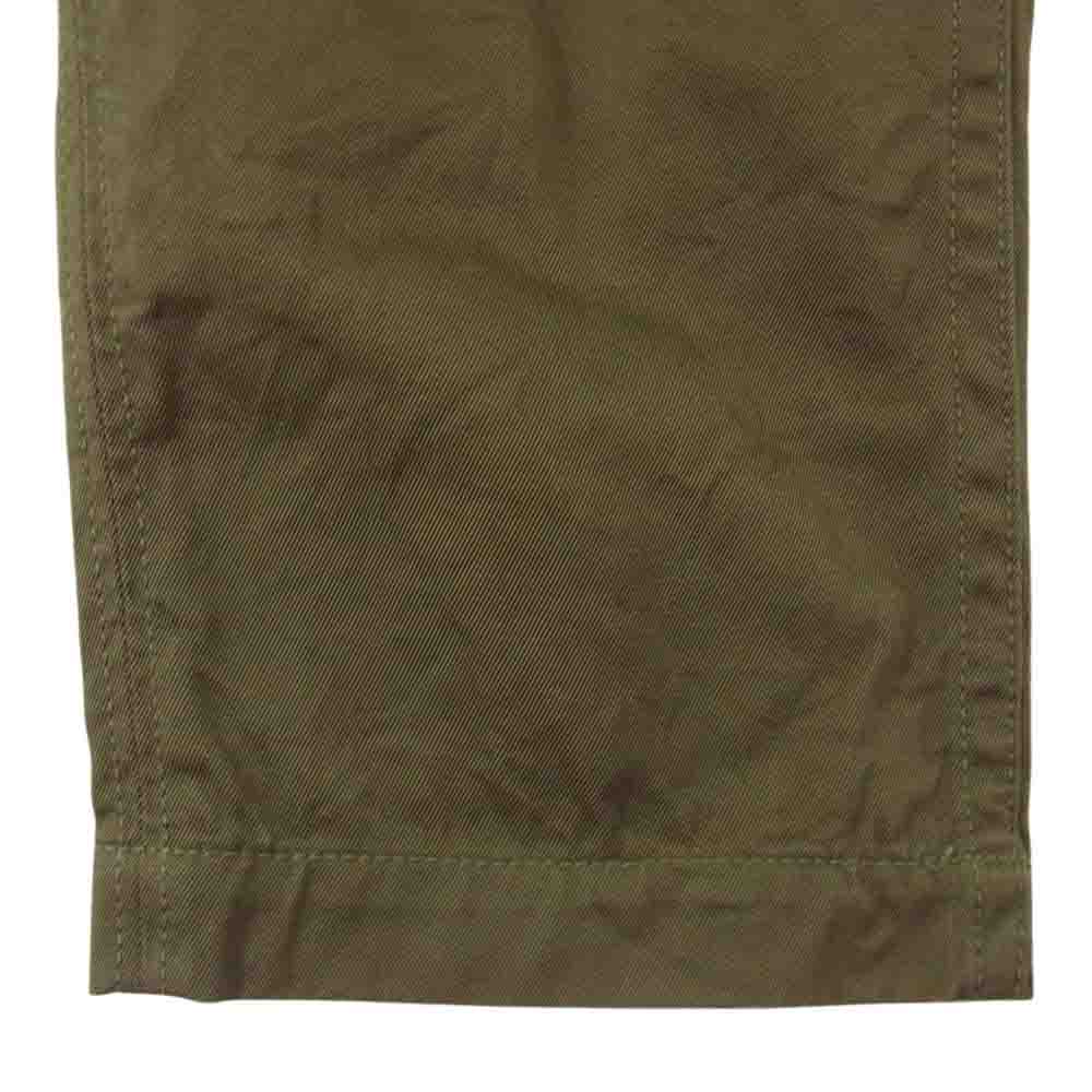 FOB FACTORY エフオービーファクトリー F0444 FUSION TROUSERS ナロー フュージョントラウザー チノパン テーパードパンツ カーキ カーキ系 L【中古】